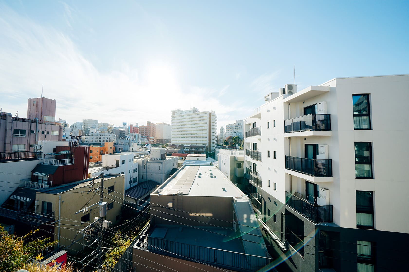 東京駒込皮膚科クリニック バルコニーから見た景色